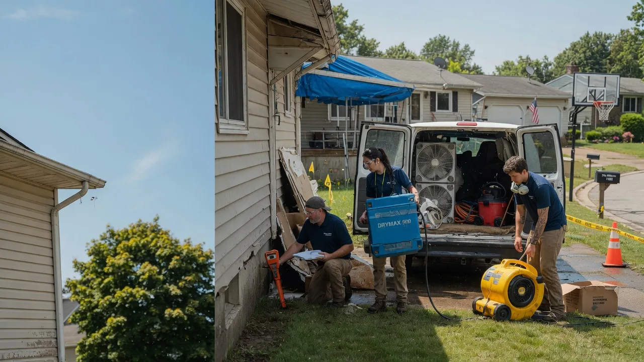 Ceiling Leak Cleanup in Cortland, OH near me